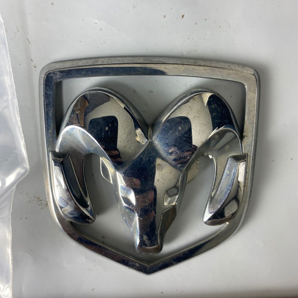 Dodge Ram Head Shield‎ Emblem Badge Chrome